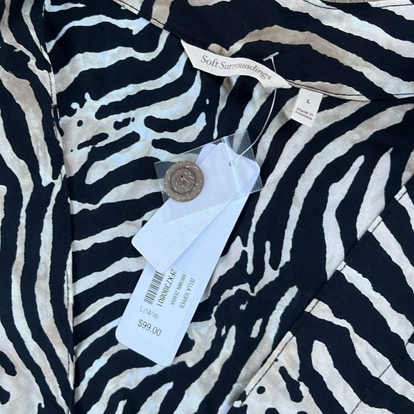 Soft Surroundings Zella Topper Zebra Print Light Weight Top - Picture 11 of 14